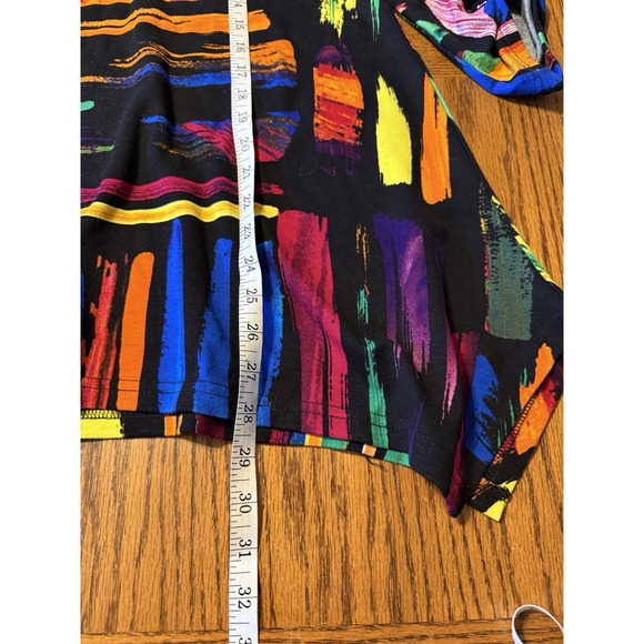 Lior Paris Tunic Top Roll Tab Y2k 90s Colorful Artsy Euro Size Small Stretch‎ - Picture 8 of 8